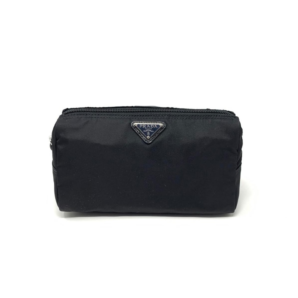 Prada Nylon Cosmetic Case in Black.